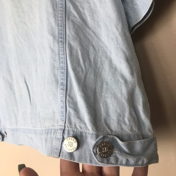 Vintage Short Sleeve Jean Denim Detailed Shirt - Picture 6 of 7